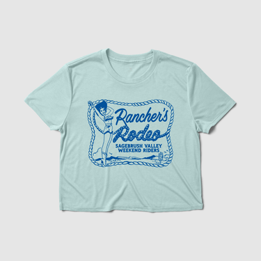 Rancher's Rodeo Women's Crop Tee - Because Weekend